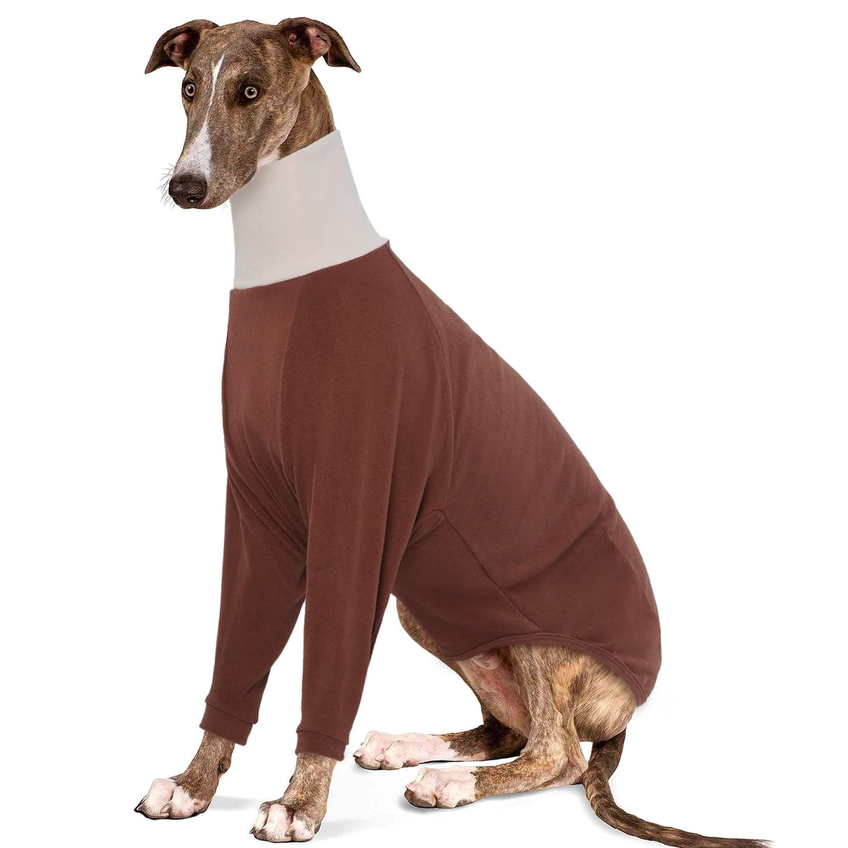 IECOii Greyhound Sweater, Turtleneck Italian Greyhound Sweater Thermal,Greyhound Cozy Fleece Jumper Winter Outfit,Whippet Fleeces Sweater,Greyhound Dog Jumpsuit for Whippet Lurcher Salukis,Medium