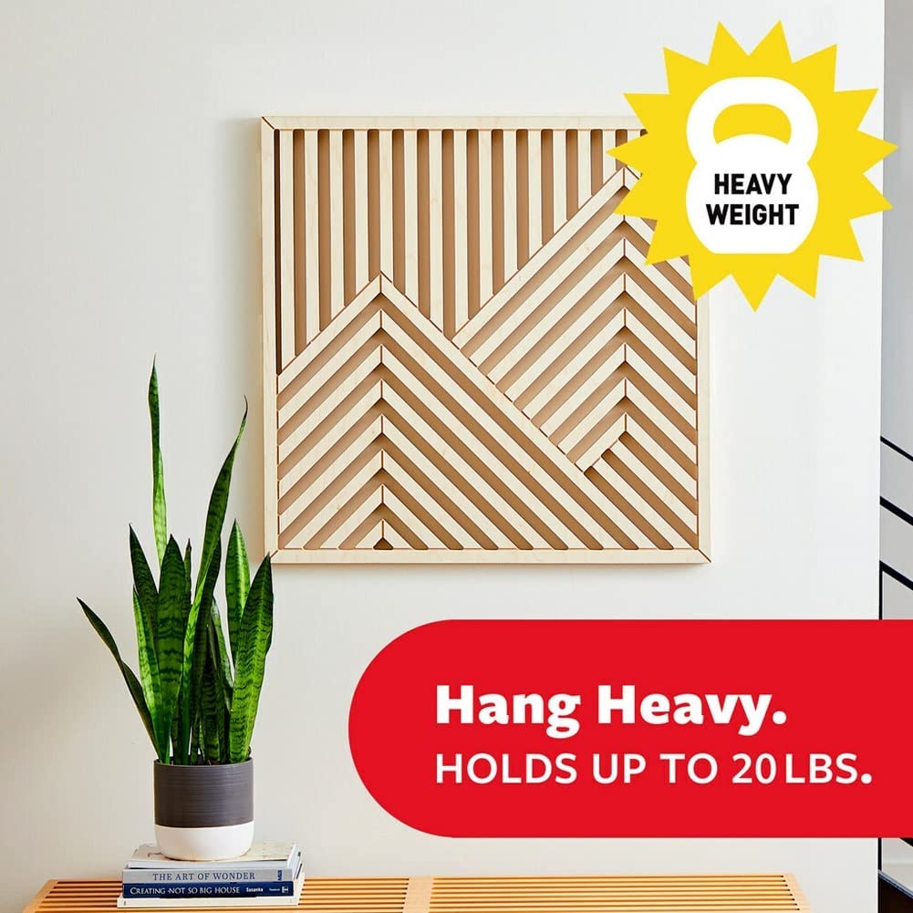 Command 20 lb XL Heavyweight Picture Hanging Strips 16 Pairs (32 Command Strips), Damage Free Hanging Picture Hangers, Heavy Duty Wall Hanging Strips for Home Decor, White Adhesive Strips