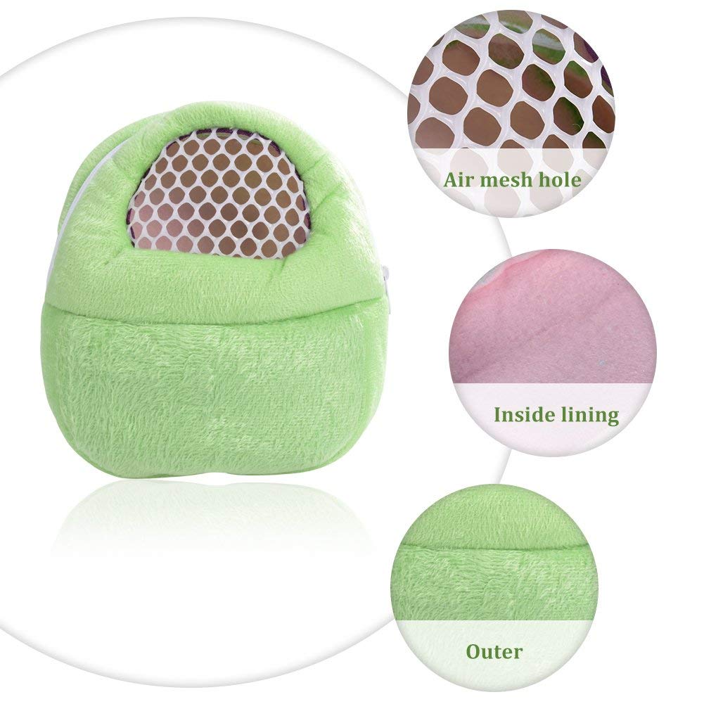 Portable Pet Carrier Bag, African Hedgehog Hamster Breathable Pet Carrier Handbags, Puppy Cat Travel Backpack (M, Green)