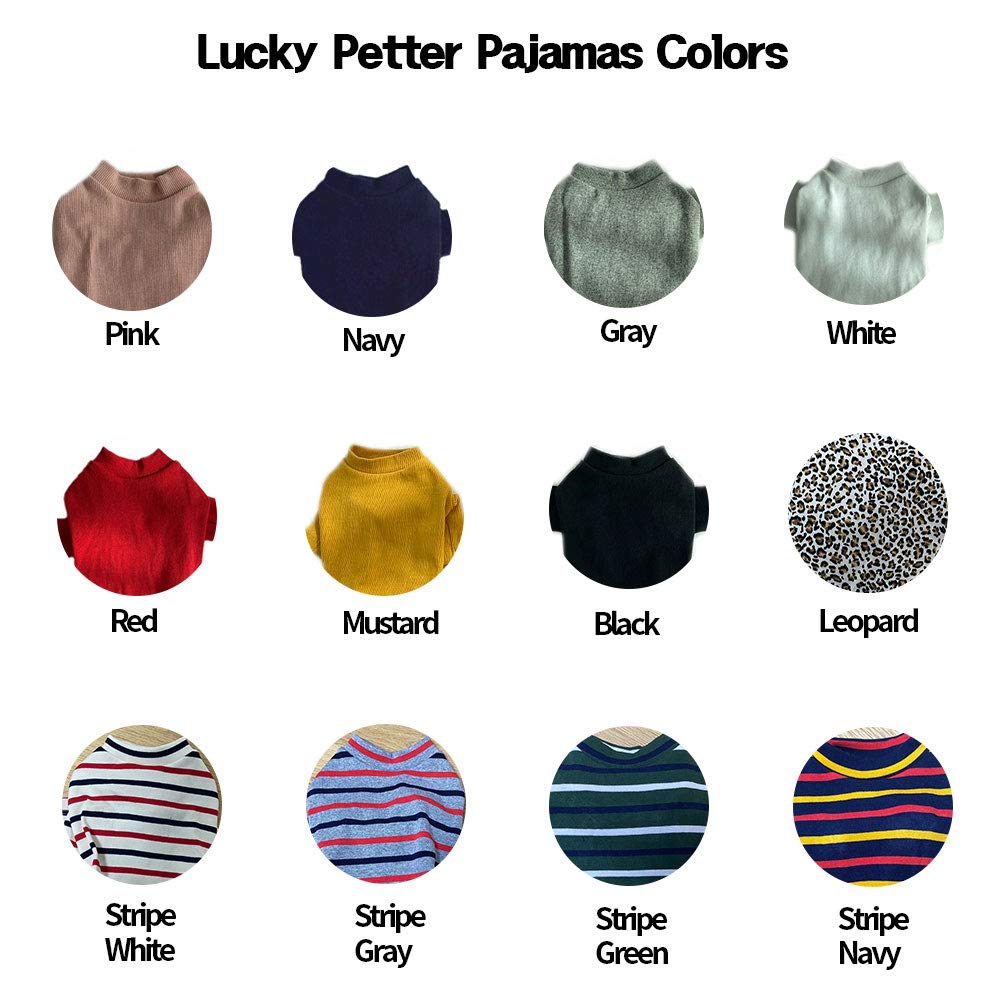 Lucky Petter Small Dog Pajamas - Basic Onesie Doggie Jammies Stretchable Dog Jumpsuit Bodysuit pjs (2X-Large, Basic Mustard)