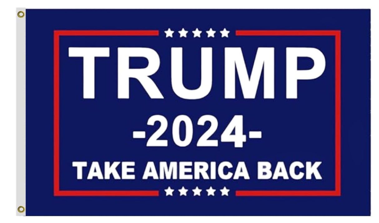 Donald Trump Flag 6X10 FT - Take American Back Flag,Vivid Color, All Weather, Double Stitched President Flags,Polyester Flags with Sturdy Brass Ring.
