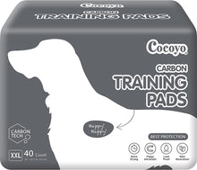 Load image into Gallery viewer, COCOYO Dog Training Pads Extra Large Size丨Carbon Absorb Eliminating Urine Odor Puppy Pads 丨 Premium Charcoal Dog Pee Pads (40 Count, XXL 30x36 inch),Black