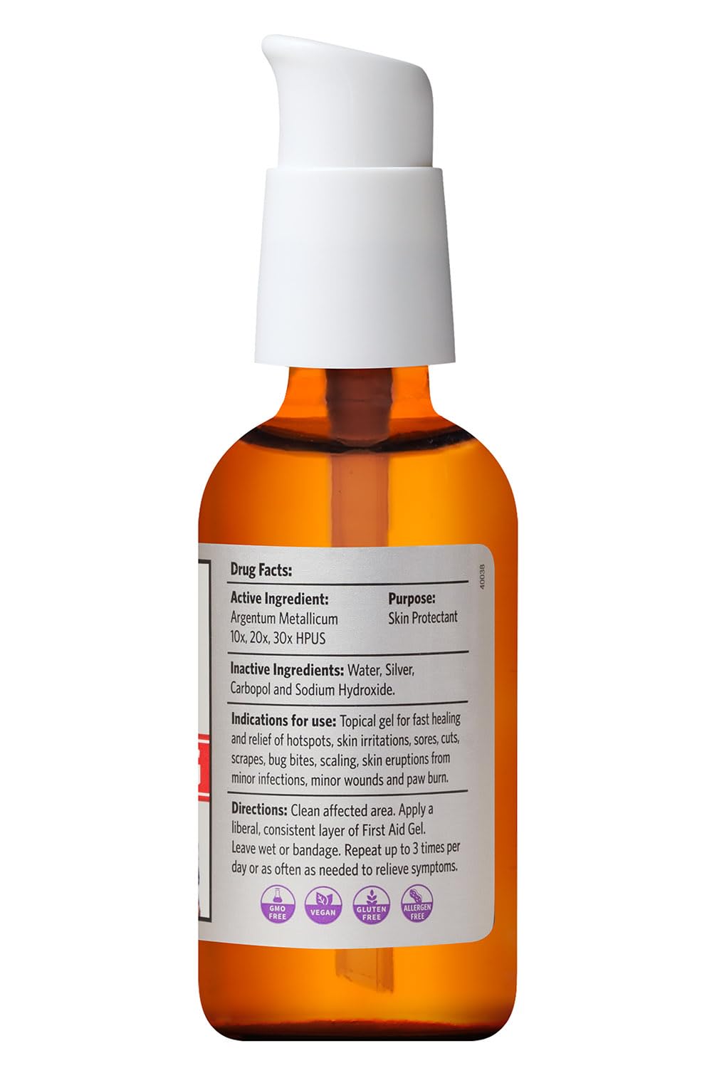 Sovereign Silver Pets First Aid Gel - Topical Skin Care Gel for Dogs and Cats with Pump, Argentum Metallicum - 2 fl oz (59mL)