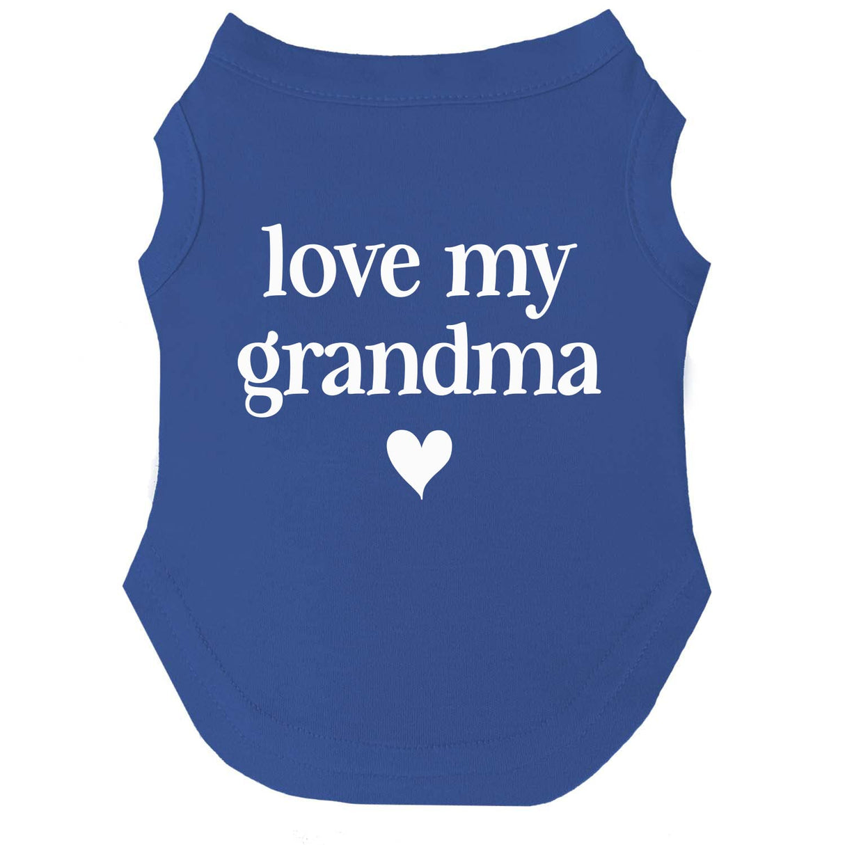 Love My Grandma Mother's Day, Valentine's Day Dog Tee Shirt Sizes for Puppies, Toys, and Large Breeds (Royal Blue, 6X-Large 399)
