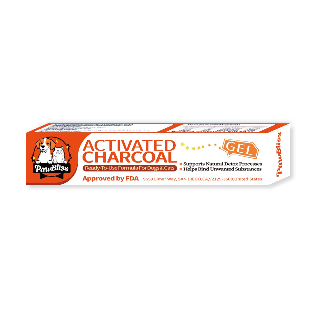 Activated Charcoal First Aid Kit -Emergency Support for Dogs, Cats & Puppies, Natural Charcoal Formula for Digestive Balance, Camping & Home Essential Oral Anti Diarrhea Digestive (60ml 1Tubes)