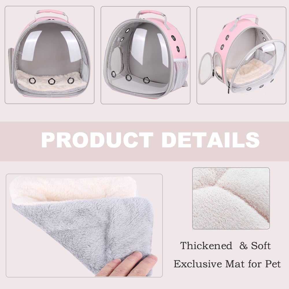 Portable Small Animal Backpack Travel Breathable Pet Carrier Bag Cages for Guinea Pig, Rabbit, Bearded Dragon, Squirrel, Tortoise, Bird, Lizard, Sugar Glider
