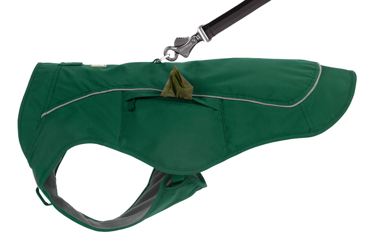 Ruffwear, Overcoat Fuse Jacket Harness Combo for Dogs, Evergreen, Large