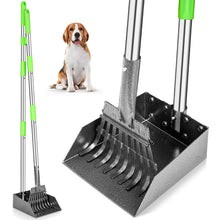 Load image into Gallery viewer, TOOGE Pooper Scooper, Dog Pooper Scooper Long Handle Stainless Metal Tray and Rake for Medium Small Dogs Heavy Duty Pet Supplies to Use for Grass, Dirt or Gravel