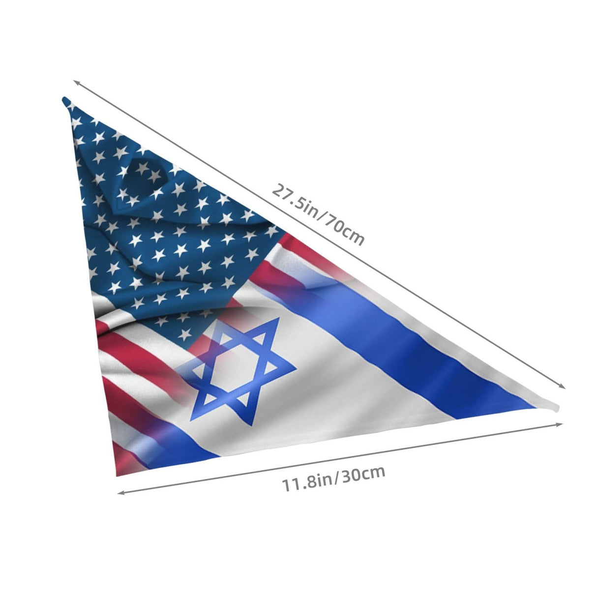 USA American and Israel Israeli Flags Dog Bandana Adjustable Triangle Pet Scarf Premium Quality Bandanas for Dogs and Cats