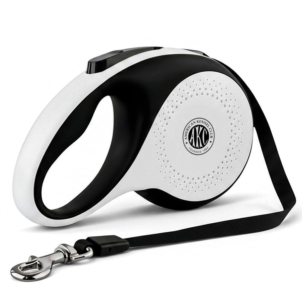 American Kennel Club Retractable Dog Leash, 16.4ft, Tangle-Free, Ergonomic Grip, One-Hand Brake, for Medium & Large Dogs up to 66