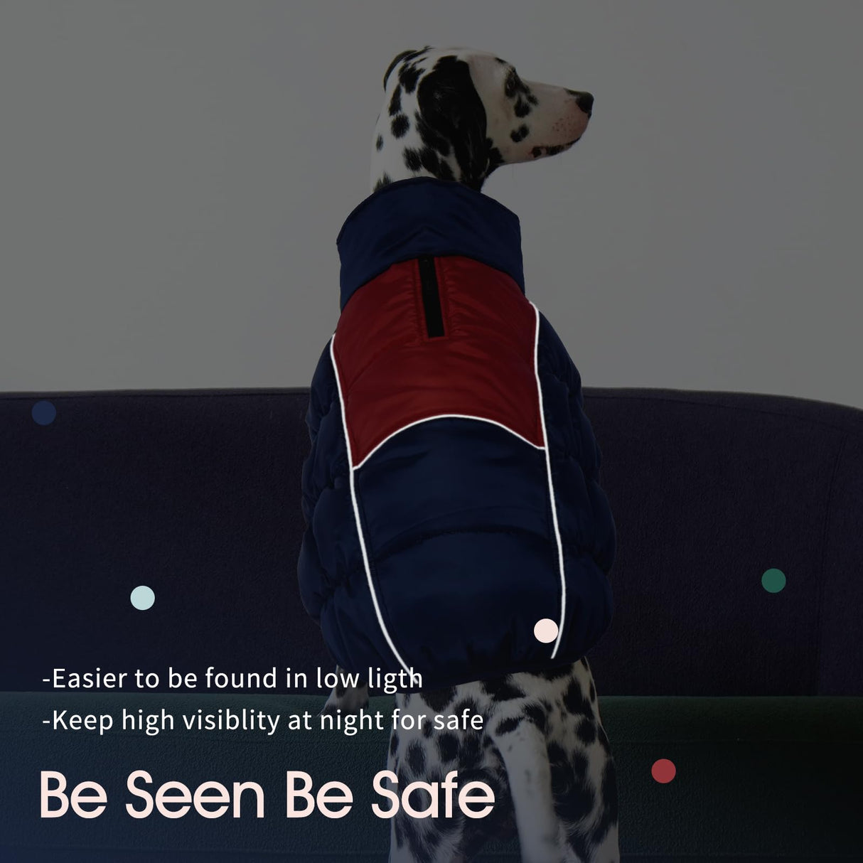 IECOii XXL Winter Coat for Large Dogs, Fleece Waterproof Jacket, Extra Large Zippered Puffer Vest for Male Female Dogs, XX-Large