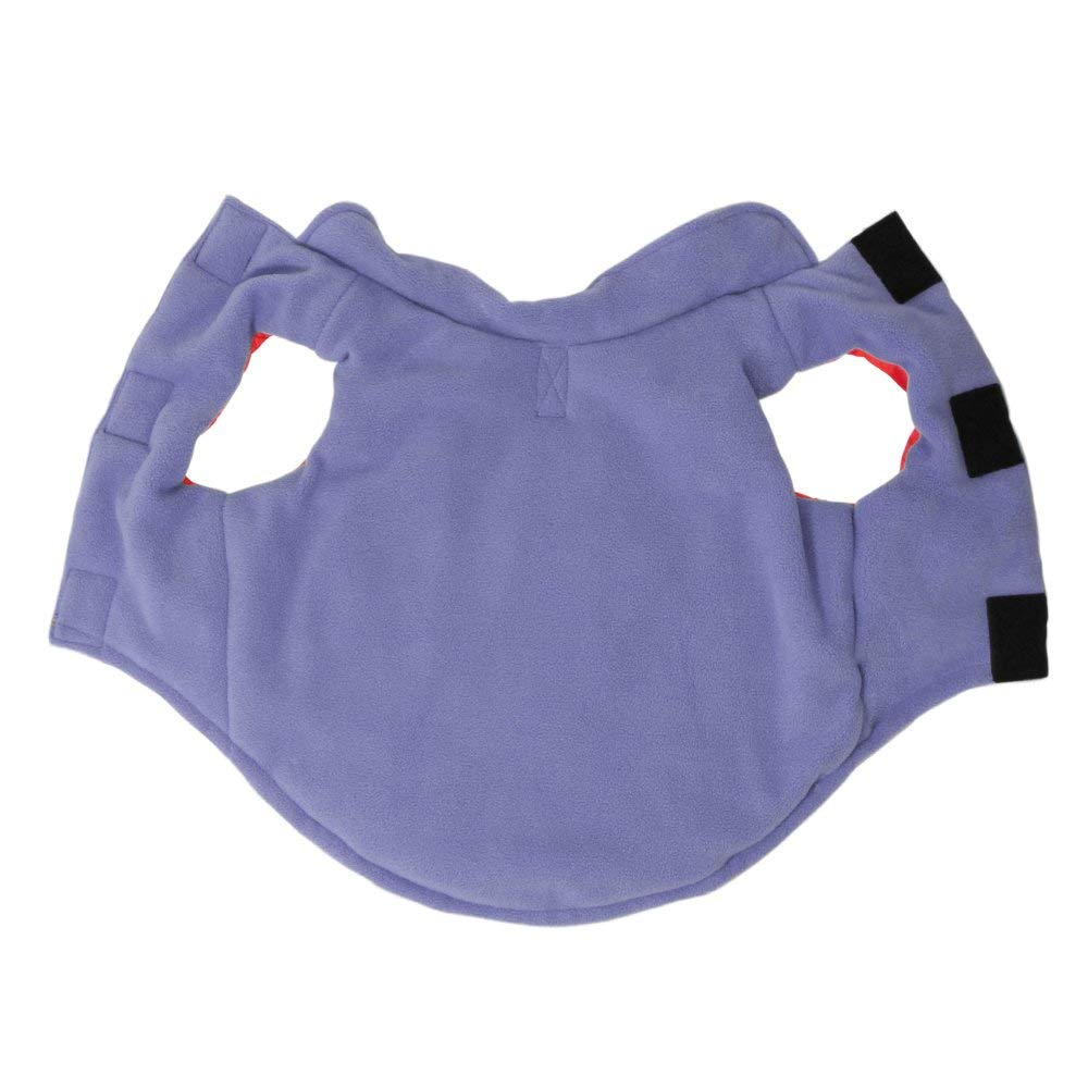Gooby Sports Vest Dog Jacket - Red, Medium - Reflective Dog Vest with D Ring Leash Warm Fleece Lined Hook and Loop Closure for Small to Medium Dogs