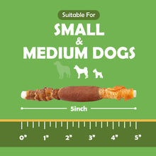 Load image into Gallery viewer, MON2SUN Dog Treats, Triple Flavor 5 Inch Chicken Liver Duck and Chicken Wrapped Rawhide Snacks for Small and Medium Dogs, 21.16 Oz (30 Count-Pack of 1)