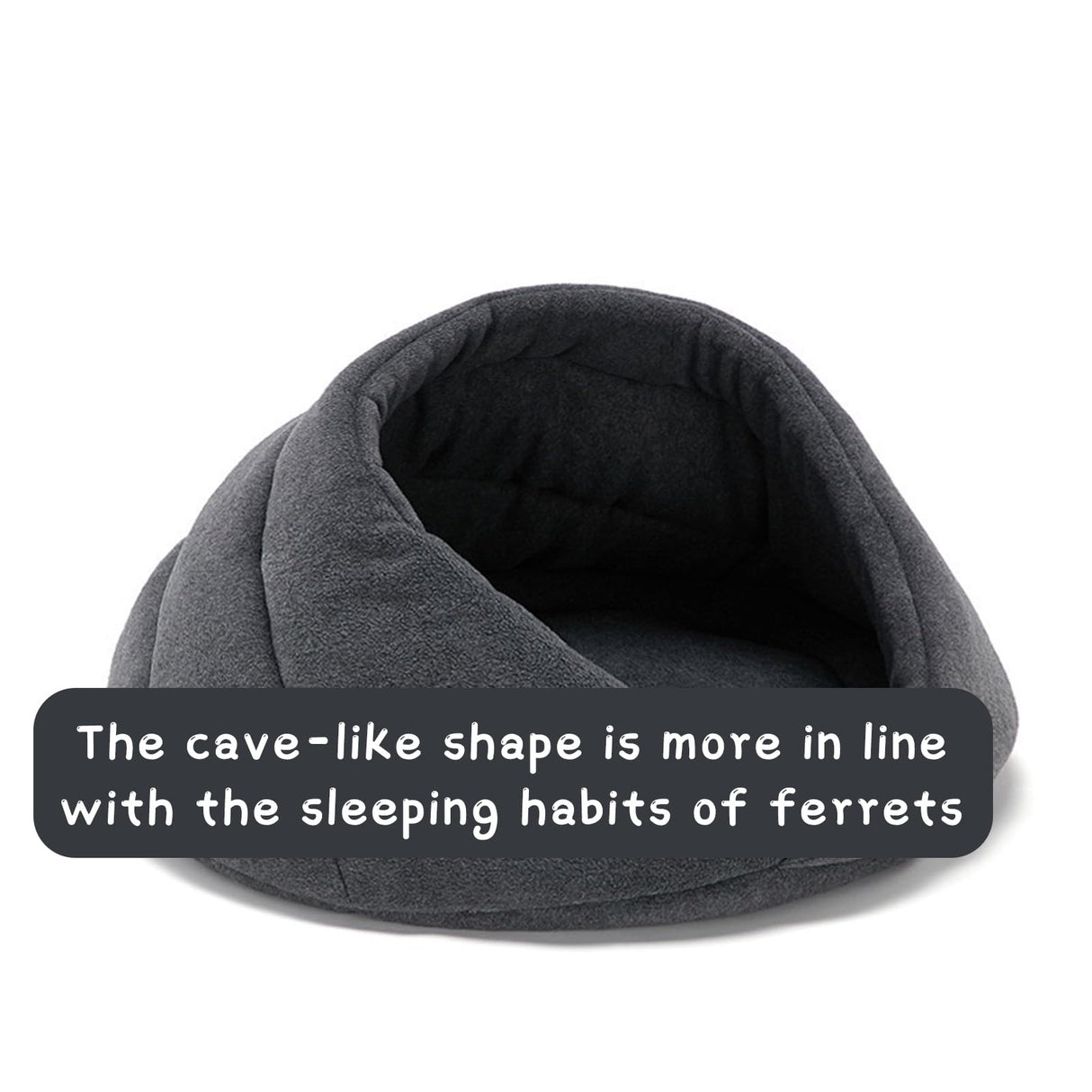 Ferret Bed Cave and Hideouts Comfortable,Ferret Hideaway Bed Accessories for Cage Ferret Beds and Hideouts Safe & Cozy for All Ages Ferrets(Grey) (Grey)
