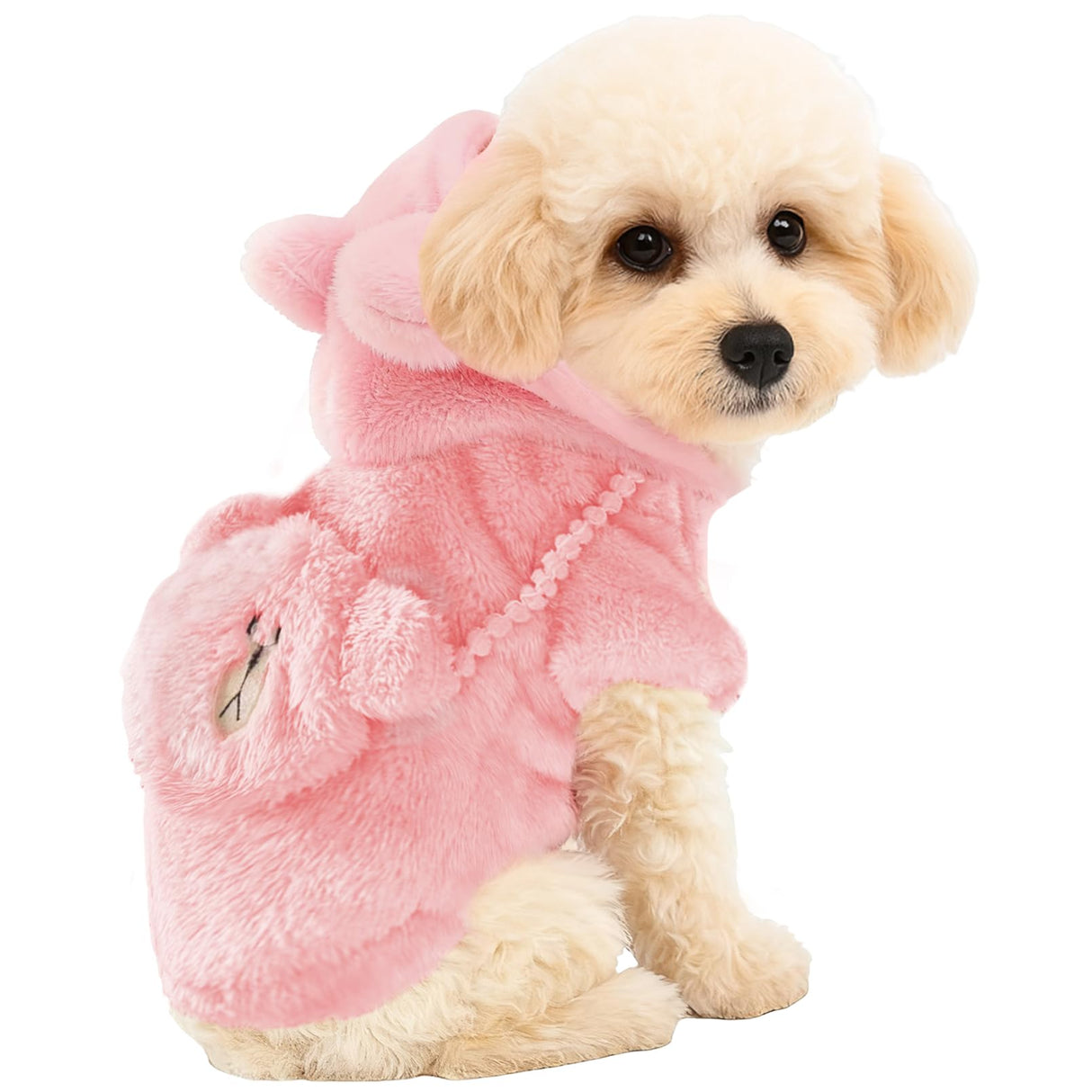 Floofelove Fleece Dog Coat Clothes for 6 to 9 lbs - Padded Dog Jackets for Small Dogs Warm Coat for Dogs Back Length 10-11" Suitable for Cold Weather