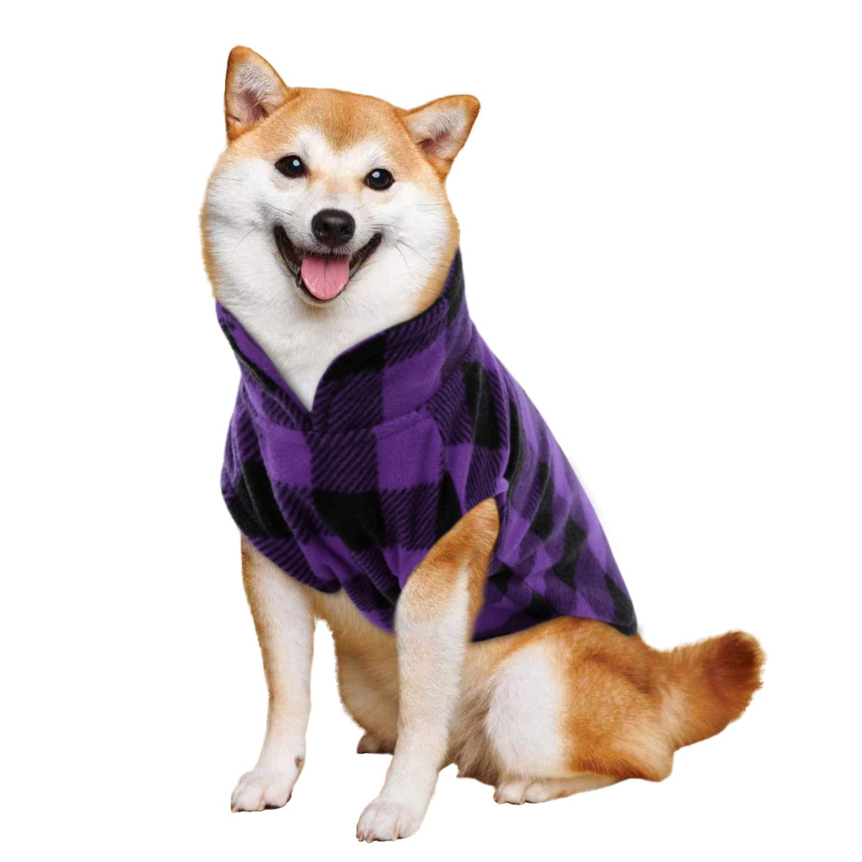 Kama Bridal 3 Pack Dog Coat - Spring, Autumn, Winter - Fleece Vest for Cats & Small/Medium Dogs - Red, Pink, Purple Plaid (L)