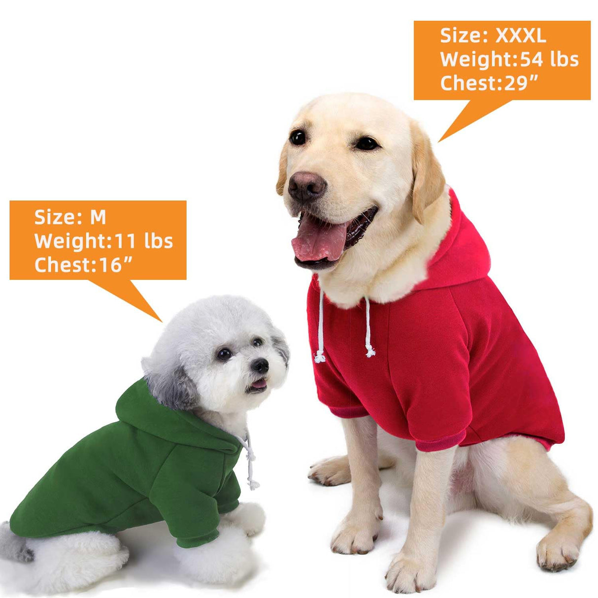 2-Pack Dog Hooded Sweaters & Jackets - Soft Dog Clothes Hoodie for Small/Medium/Large Dogs & Cats | All-Season Comfort & Fit, Stylish Pet Shirts Apparel & Accessories (Wine red, Dark Green, X-Large)