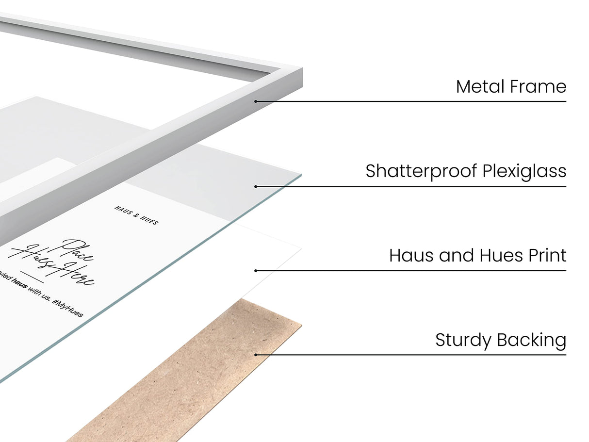 HAUS AND HUES Standalone Aluminum White Frames Set of 15-11x14