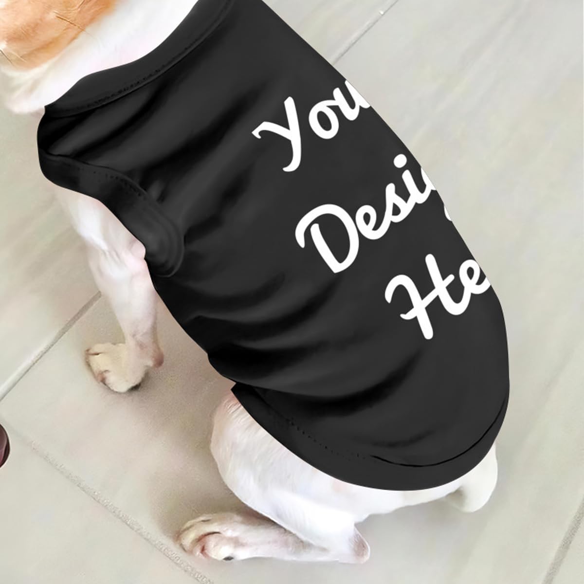 Mynvzrk Custom Dog Shirt with Photo Name Logo Personalized Summer Breathable Cloth for Small Medium Large Pet Dogs Puppy Cats, 5XL