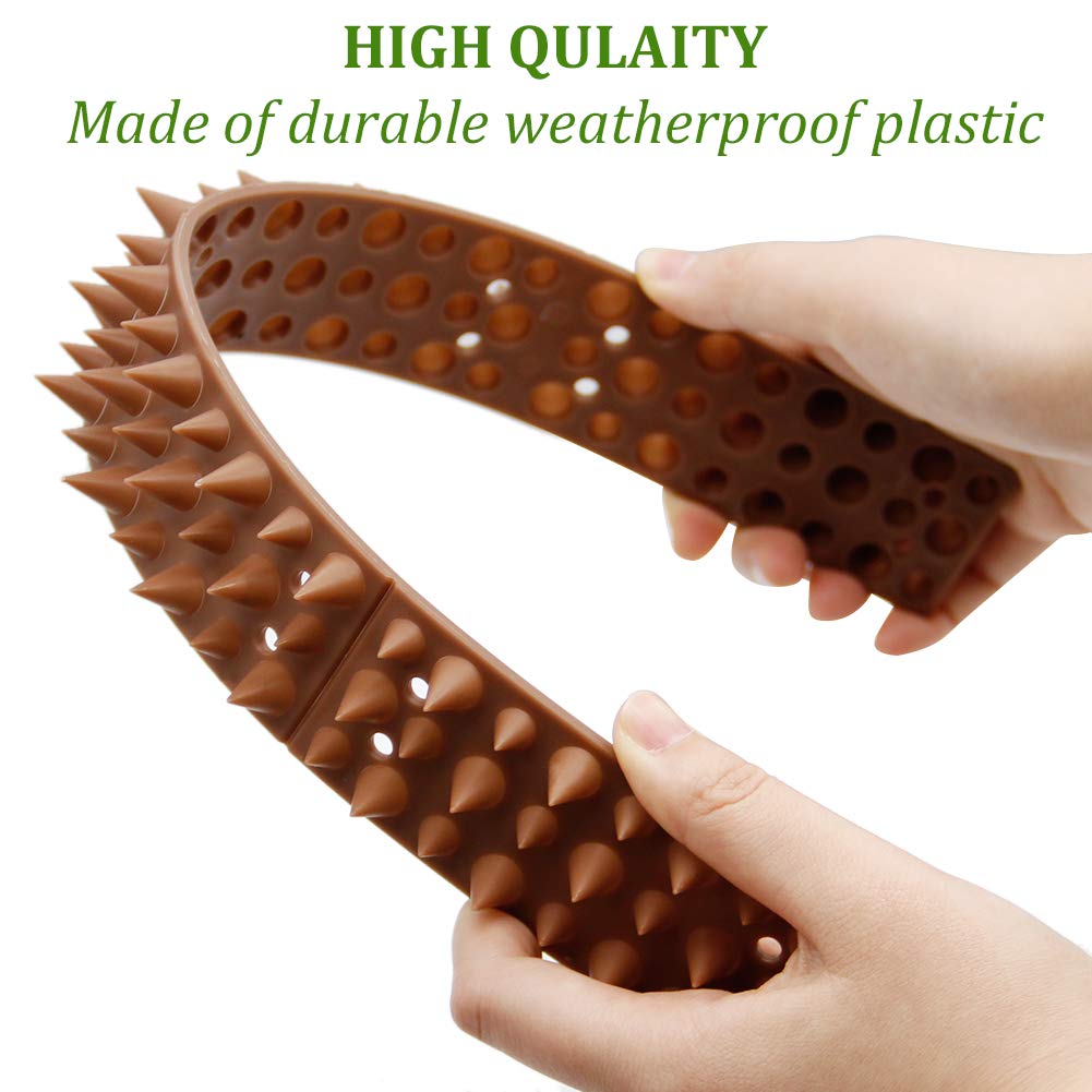 HAUSSE 16.5ft Bird Spikes, Squirrel Small Birds Pigeons Repellent Spikes for Outdoor, Wall, Fence (Set of 12)