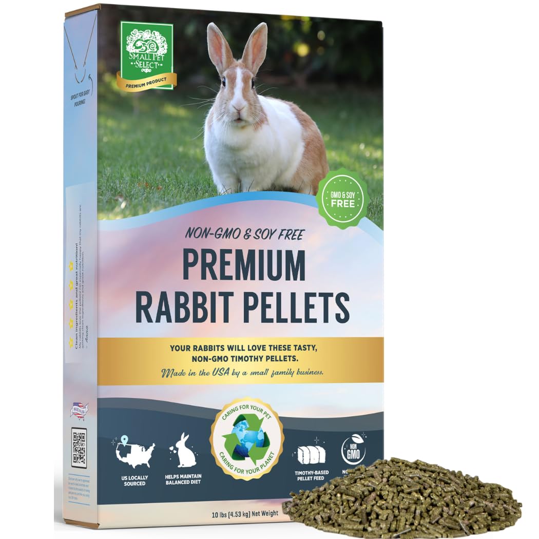 Small Pet Select-Premium Rabbit Pellet Food, Non-GMO, Soy Free. Local Ingredients in Pacific Northwest, 10lb