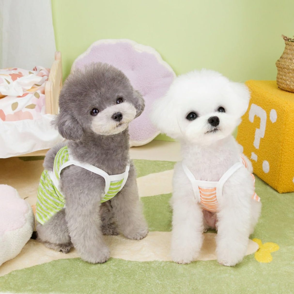 Generic Summer Dog Bikini Swimsuit Dog Swimsuit Dog Bikini Dress Dogs Bathing Suits Beach Clothes Dog Beach Swimsuit Pet Skirts Dog Clothes for Cat Costume Dog Tutu Dresses Green XS