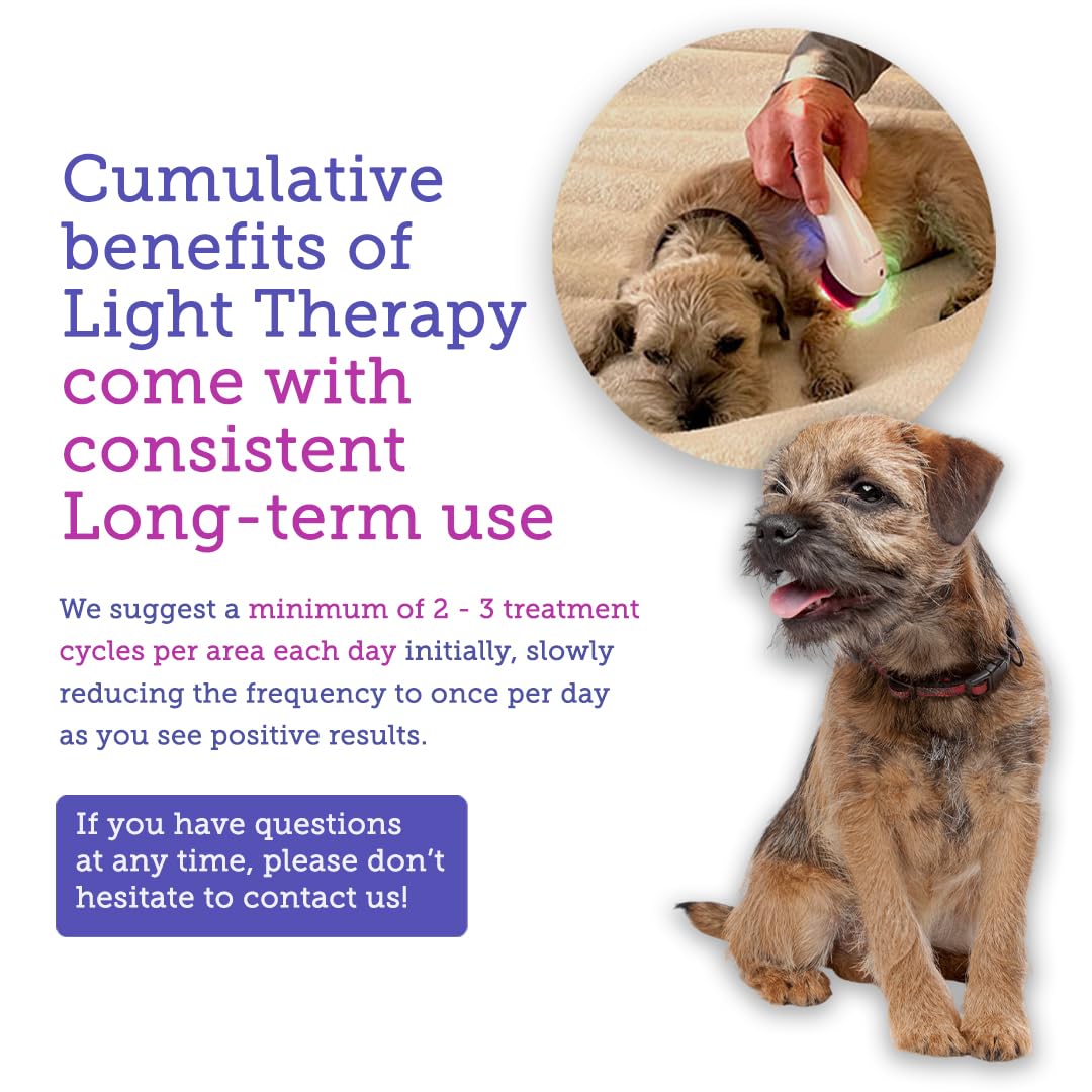LumaSoothe Light Therapy for Dogs and Pets - LED Light Therapy for Pain Relief, Muscle & Joint Pain, Reduce Inflammation, Heal Wounds, & Clear Skin Problems with 2 Therapy Modes