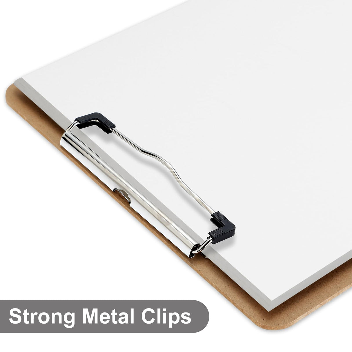 Macroclo Wood Clipboards Set of 2, Letter Size Hardboard Clip Board 8.5x11