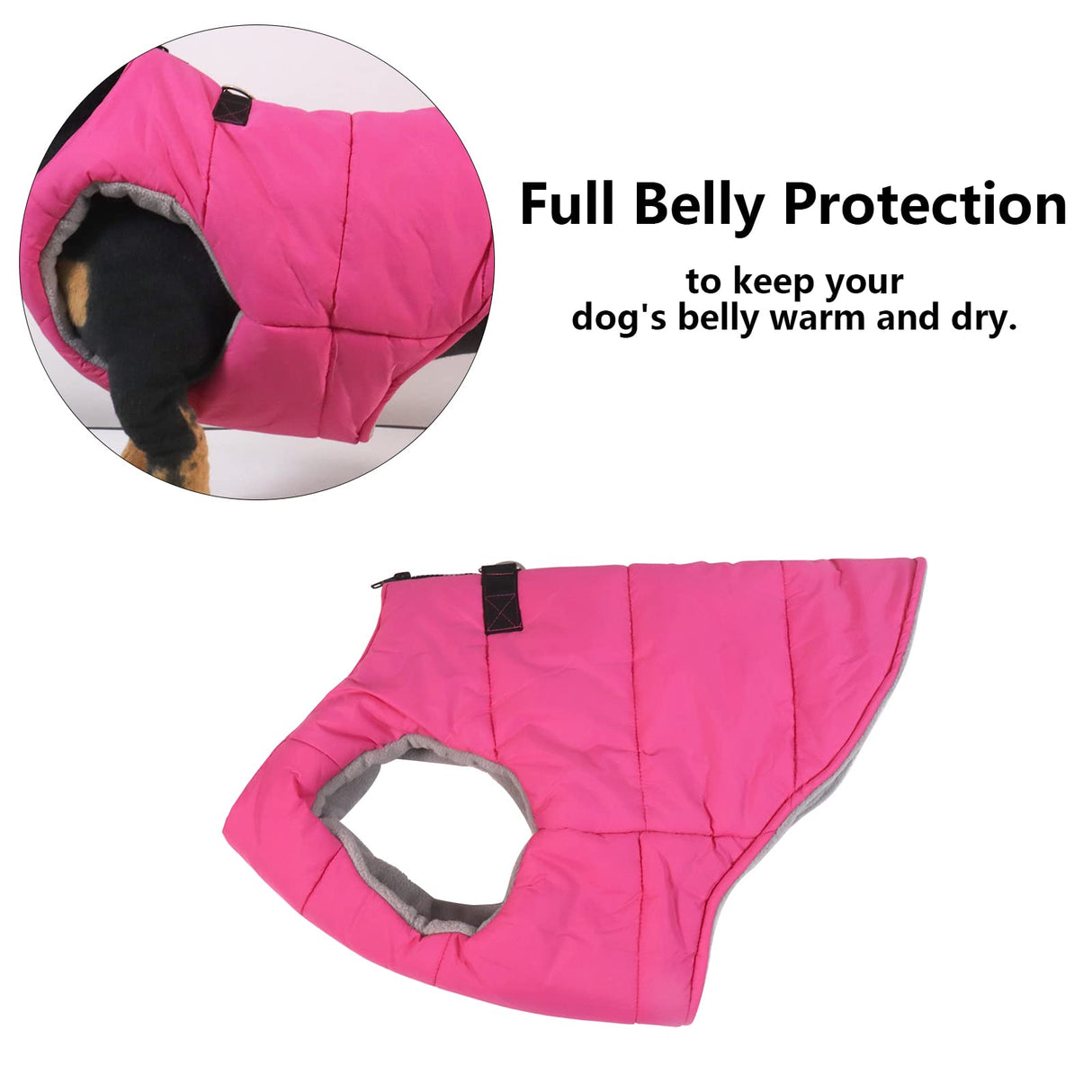 Dog Bulldog Clothes Dog Cotton Padded Coat Thick Winter Warm Vest Waistcoat Cold Weather Jacket Clothing for French Bulldog Coat-Pink-L
