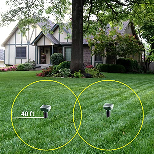 Mole Repellent Snake Repellent 10 Pack Solar Powered Gopher Repellent Outdoor for Lawn Garden Waterproof, Sonic Mole Spikes,Get Rid of Moles Snake Gopher Groundhog Chipmunk for Yard&Garden&Lawn