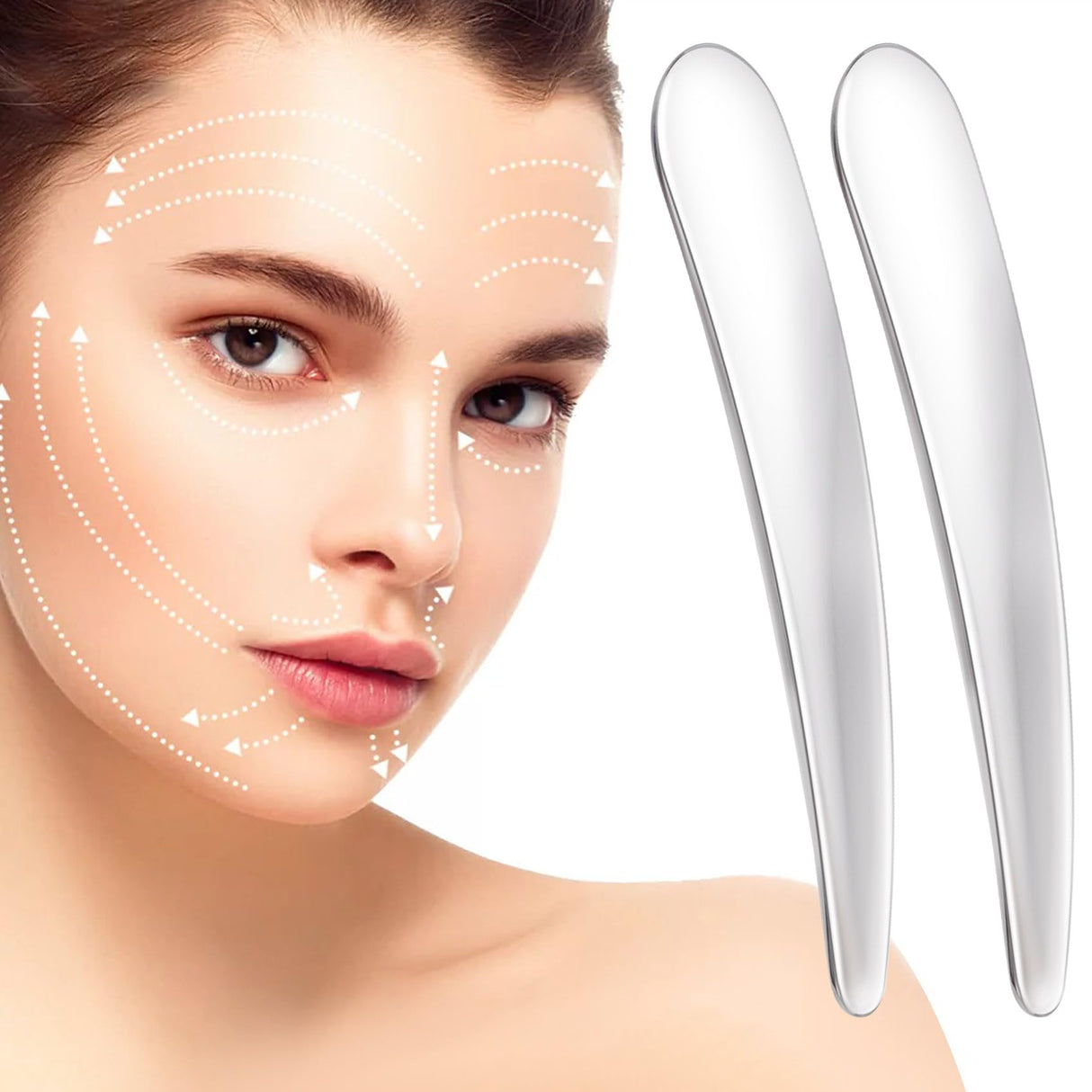 3pcs Mini Stainless Steel Makeup Spatula, Reusable Cosmetic Cream Spatulas Spoon, Skincare Scoop Applicator Facial Massage Beauty Tools for Mixing and Sampling Face Eye Cream- Silver