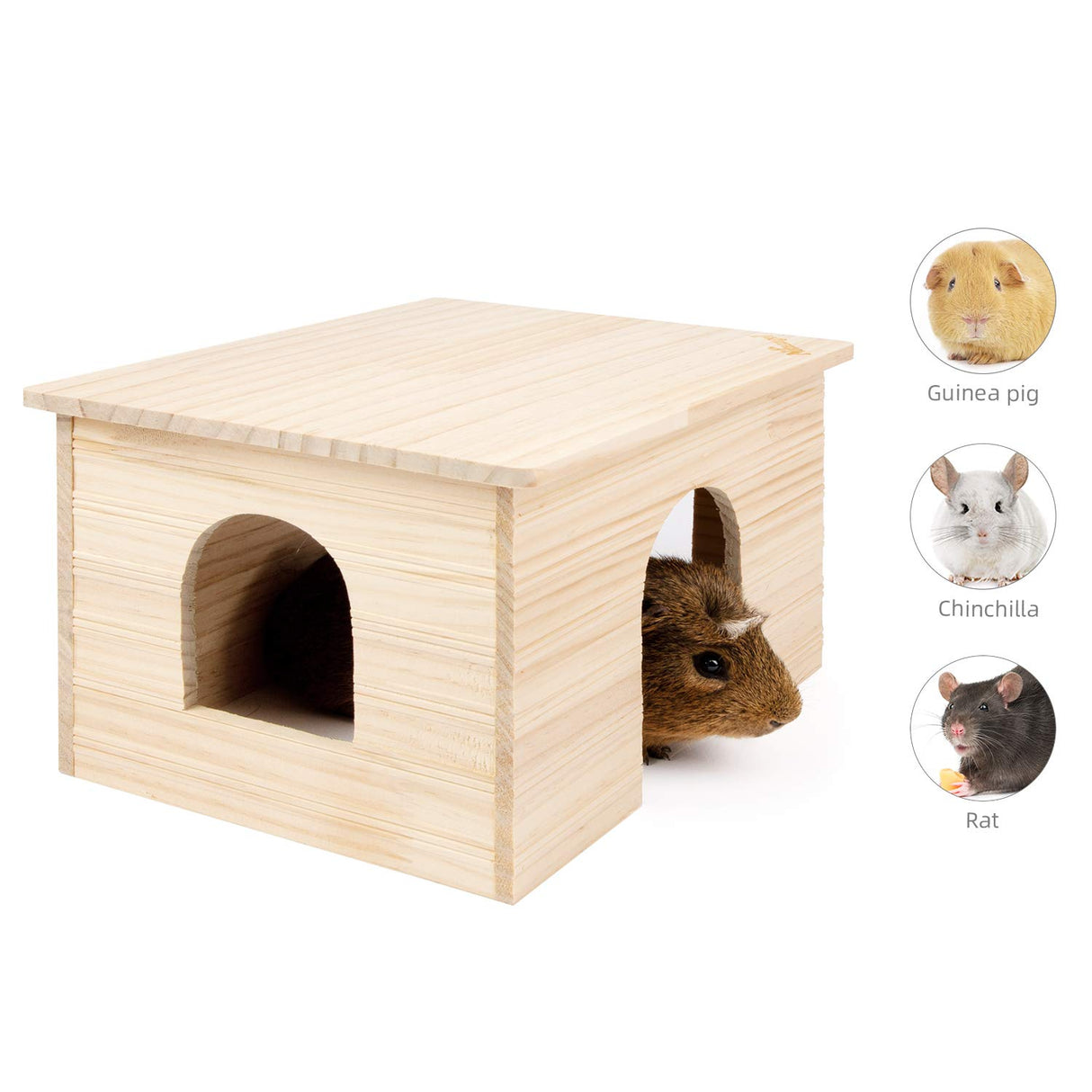 Niteangel Wood House with Window, Chinchilla and Guinea Pigs Hut Hideout