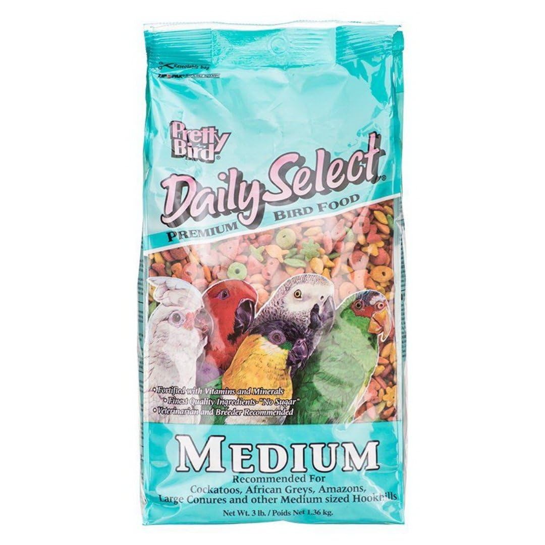 Pretty Bird International Bpb78117 Daily Select Premium Bird Food, Medium, 8-Pound