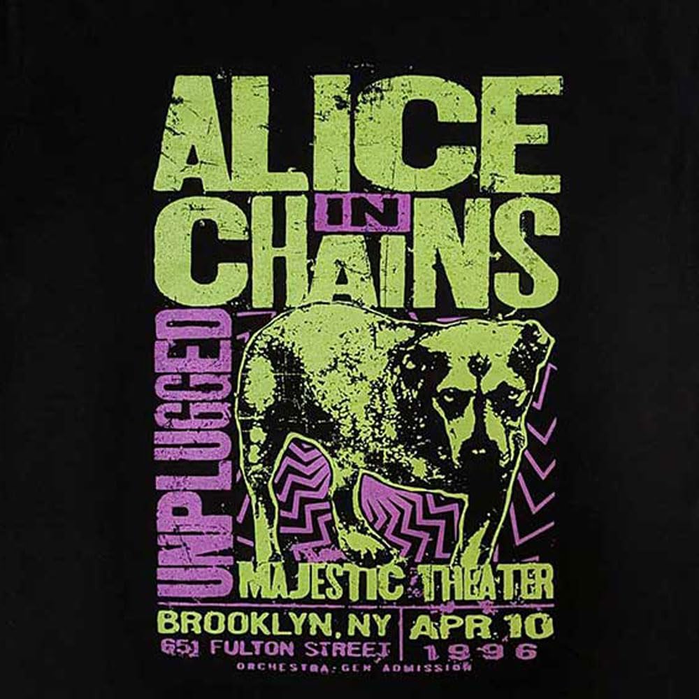 Men's Alice in Chains Unplugged Dog T-Shirt Large Black
