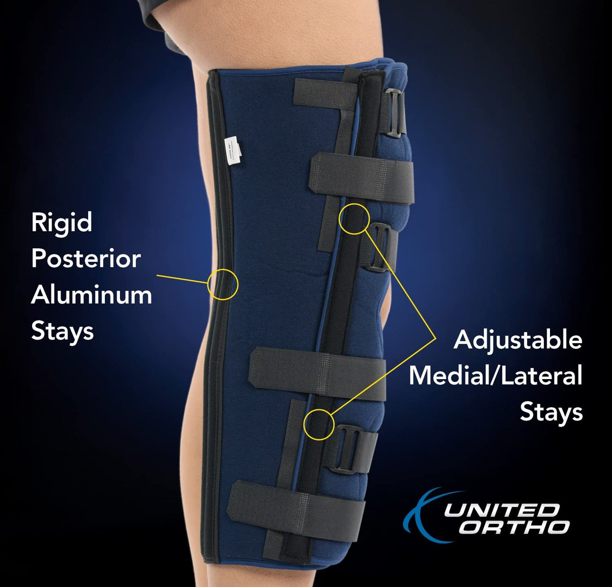 United Ortho 61018 3-Panel Knee Immobilizer, 18"