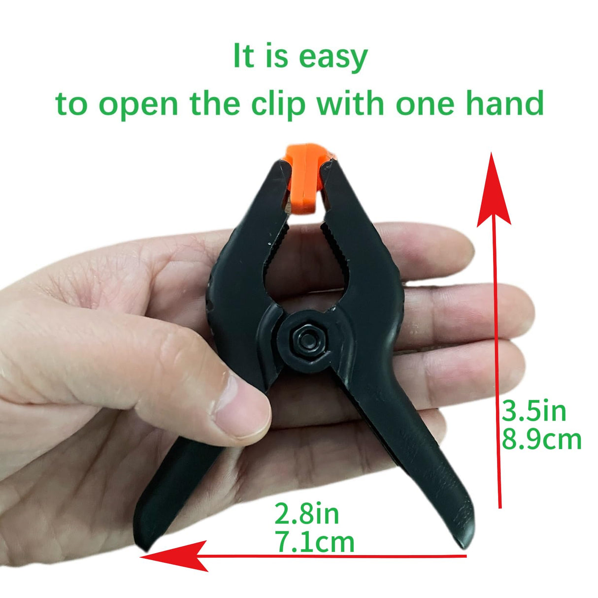 10 Packs of 3.4 inch Professional Plastic Small Spring Clamps Heavy Duty for Crafts or Plastic Clips and Backdrop Clips Clamps for Backdrop Stand,Photography, Home Improvement and so on