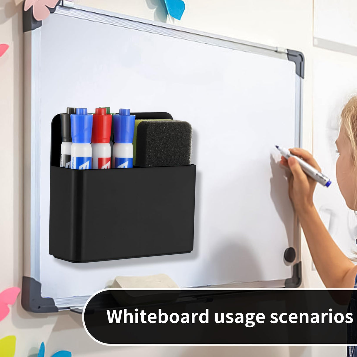 Camelmother 2Pcs Magnetic Dry Erase Marker Holder For Whiteboard Fridge