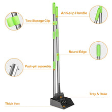 Load image into Gallery viewer, TOOGE Pooper Scooper, Dog Pooper Scooper Long Handle Stainless Metal Tray and Rake for Medium Small Dogs Heavy Duty Pet Supplies to Use for Grass, Dirt or Gravel