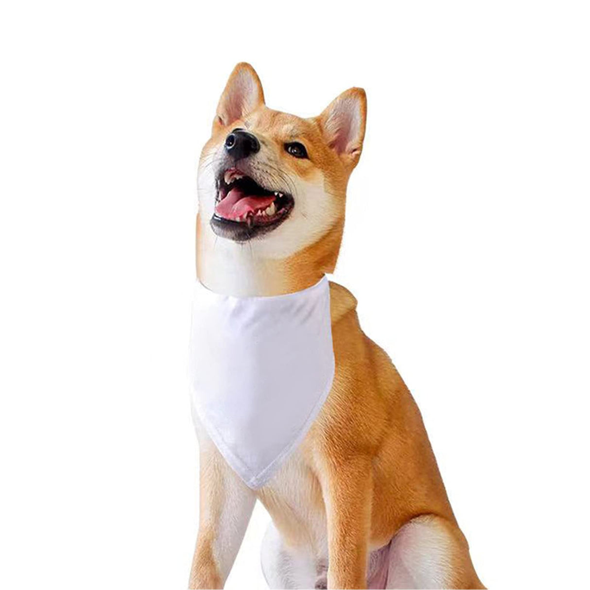 24 Pieces Sublimation Pet Bandanas White Heat Transfer Triangle Dog Scarf Blank Big Washable DIY Polyester Dog Bibs Kerchief Apparel Accessories for Dogs Puppy Cats (White-24Pack)