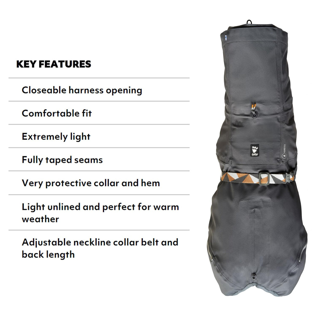 Hurtta Mudventure ECO Dog Coat, BlackBerry, 10 in