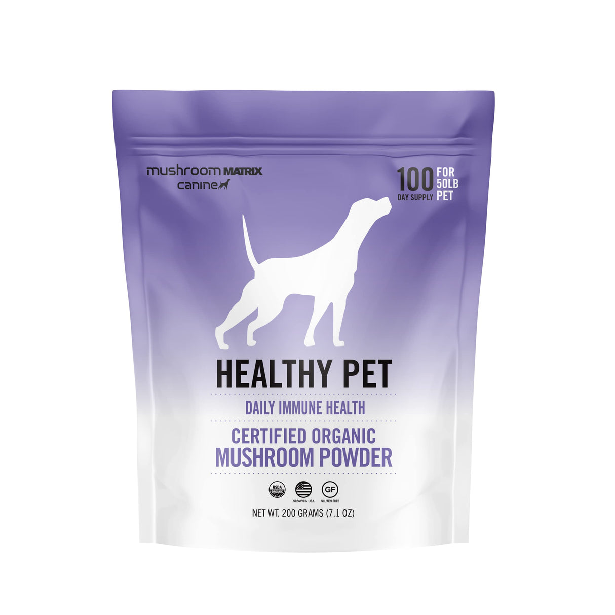 Om Mushroom Matrix Healthy Pet Mushroom Supplement, Supports Daily Functional Immune Support for Dogs & Cats, 200 Grams, 7.1 oz