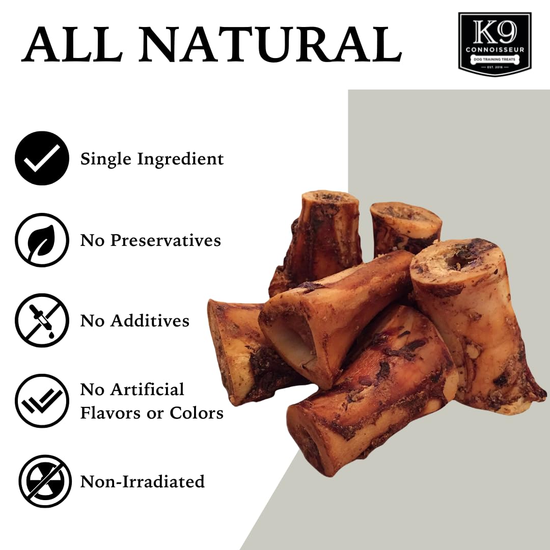 K9 Connoisseur Beef Marrow Dog Bones Long Lasting for Aggressive Chewers - USA Made Single Ingredient Dynamo Bone for Small and Medium Dogs Upto 50 Pounds - 6 Pack