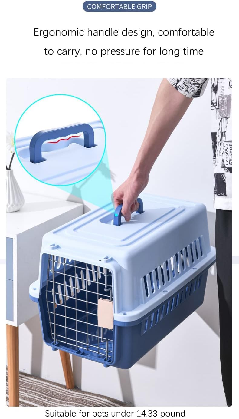 LLGJ-Pets Spree Travel Pet Carrier Dog/cat Hard-Sided Carriers for Pets up to 14 Pounds Small Animal Carrier Airline/Road Travel Approved Stout (Coffee)