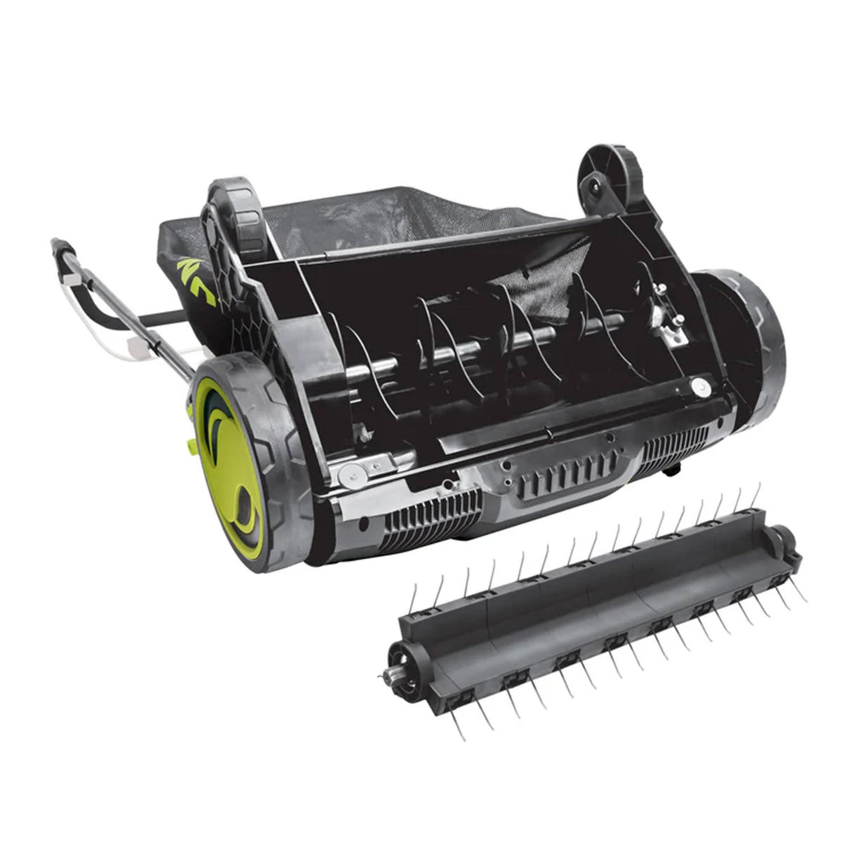 Sun Joe 15-Inch Electric Powered Lawn Dethatcher with Scarifier Blade Reel and Collection Bag - 13-Amp Corded Yard Power Rake Tool Machine for Grass Thatch Removal, AJ805E