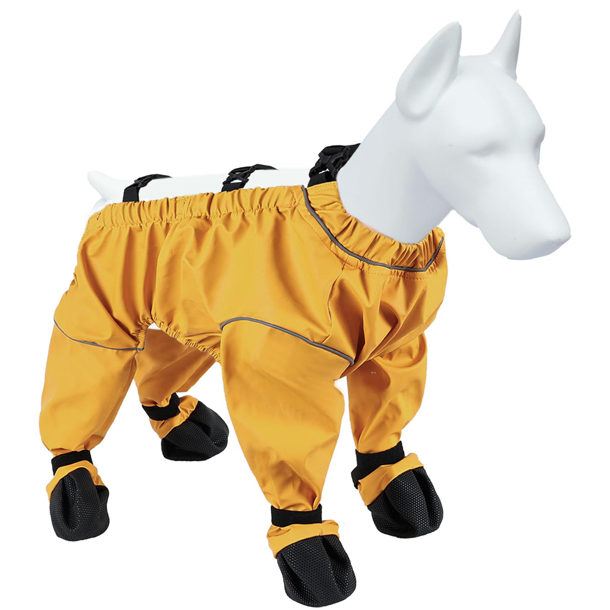 Dog Paw Boots Leggings Waterproof, Suspender Booties for Dogs Anti-Slip, Pet Paws Protector Dirty-Proof,Dog Snow Pants Shoes for Outdoor Walking Running Hiking Winter Pants Boots