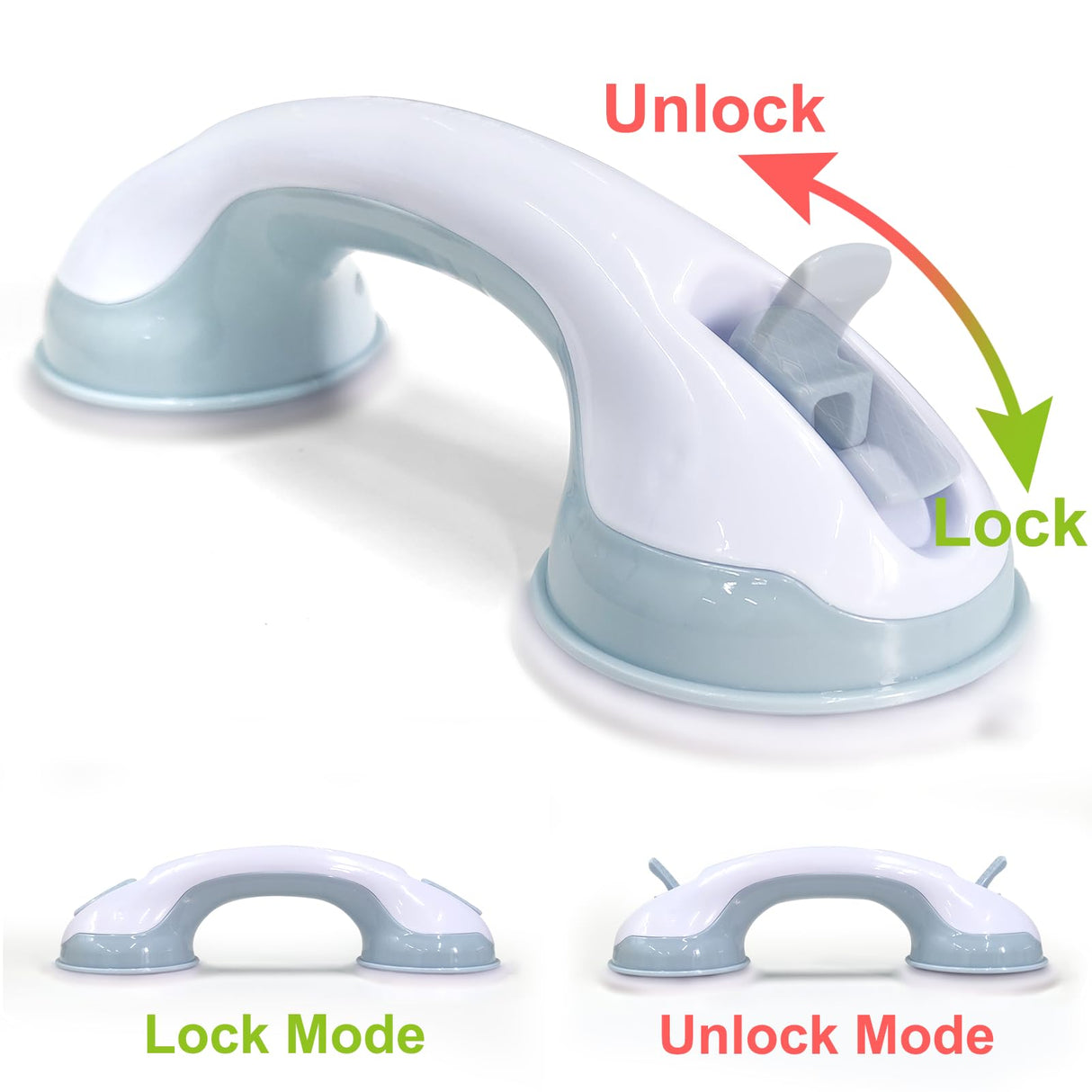 NLAAHCE Grab Bars for Shower Heavy-Duty(2Pack)12-Inch ADA Compliant Shower Grab Bars for Seniors Shower Handles for Elderly Suction Air-Tightยฎ Handicap Safety Handrail Bathroom Bathtubs Showers Toilet
