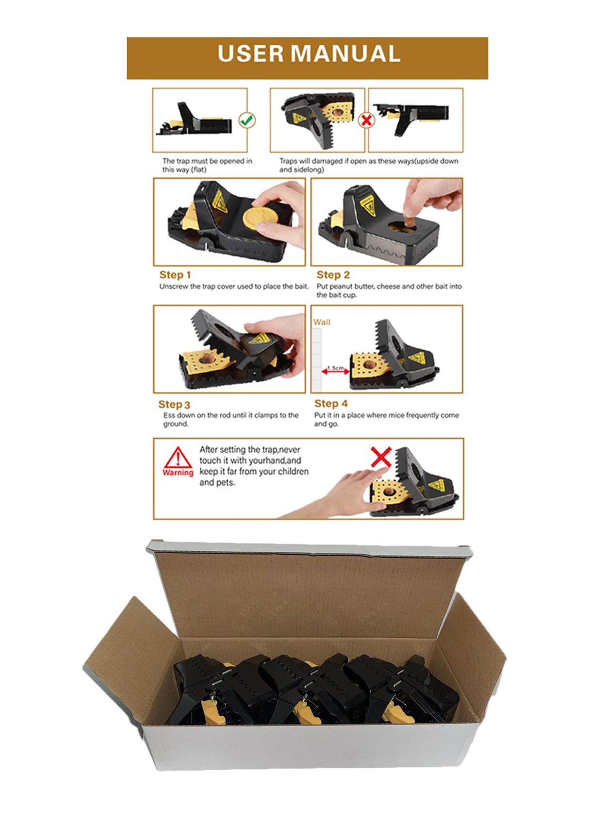 Small Mice Traps,Mouse Traps, Upgrade Version Mice Traps for House,Quick Effective Sanitary, Safe Mouse Trap Indoor for Family-6 Pack