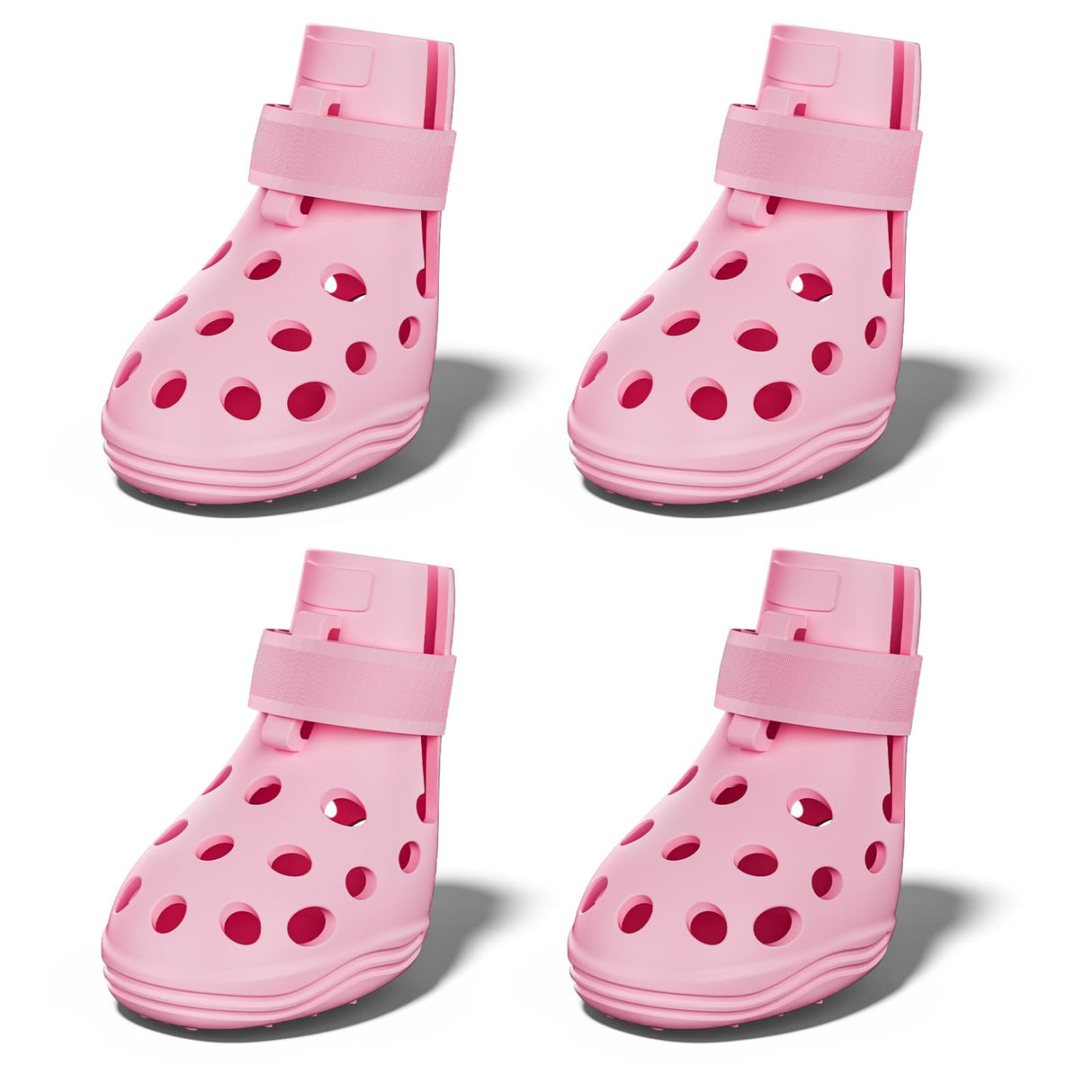 Dog Shoes for Hot Pavement, Breathable Dog Boots Paw Protectors with Adjustable Straps & Non-Slip Sole, Easy On & Off, Waterproof, Easy-Cleaning (Pink, M)