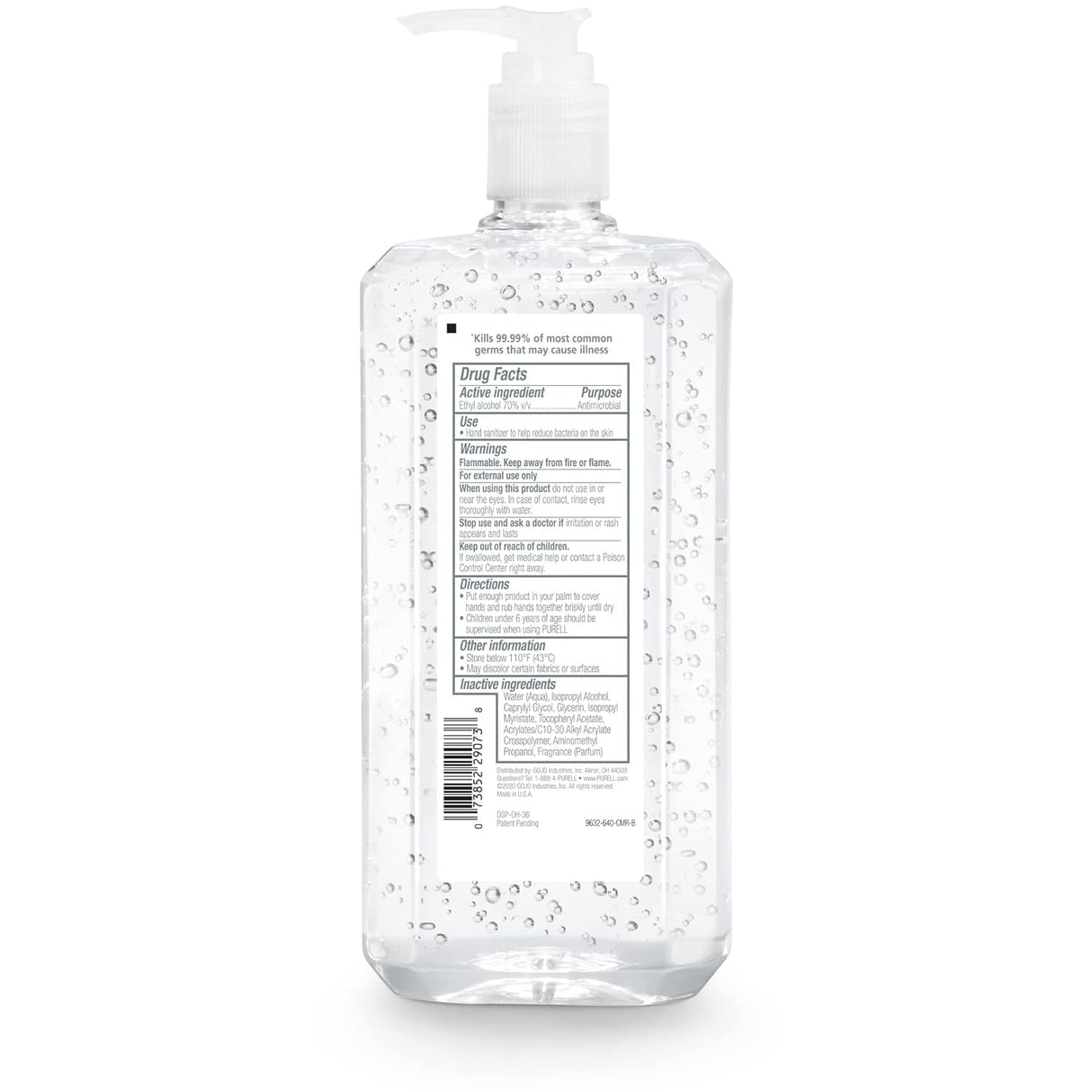 PURELL Advanced Hand Sanitizer Refreshing Gel, Clean Scent, 1 Liter Pump Bottle (Pack of 1) - 9632-04-CMR