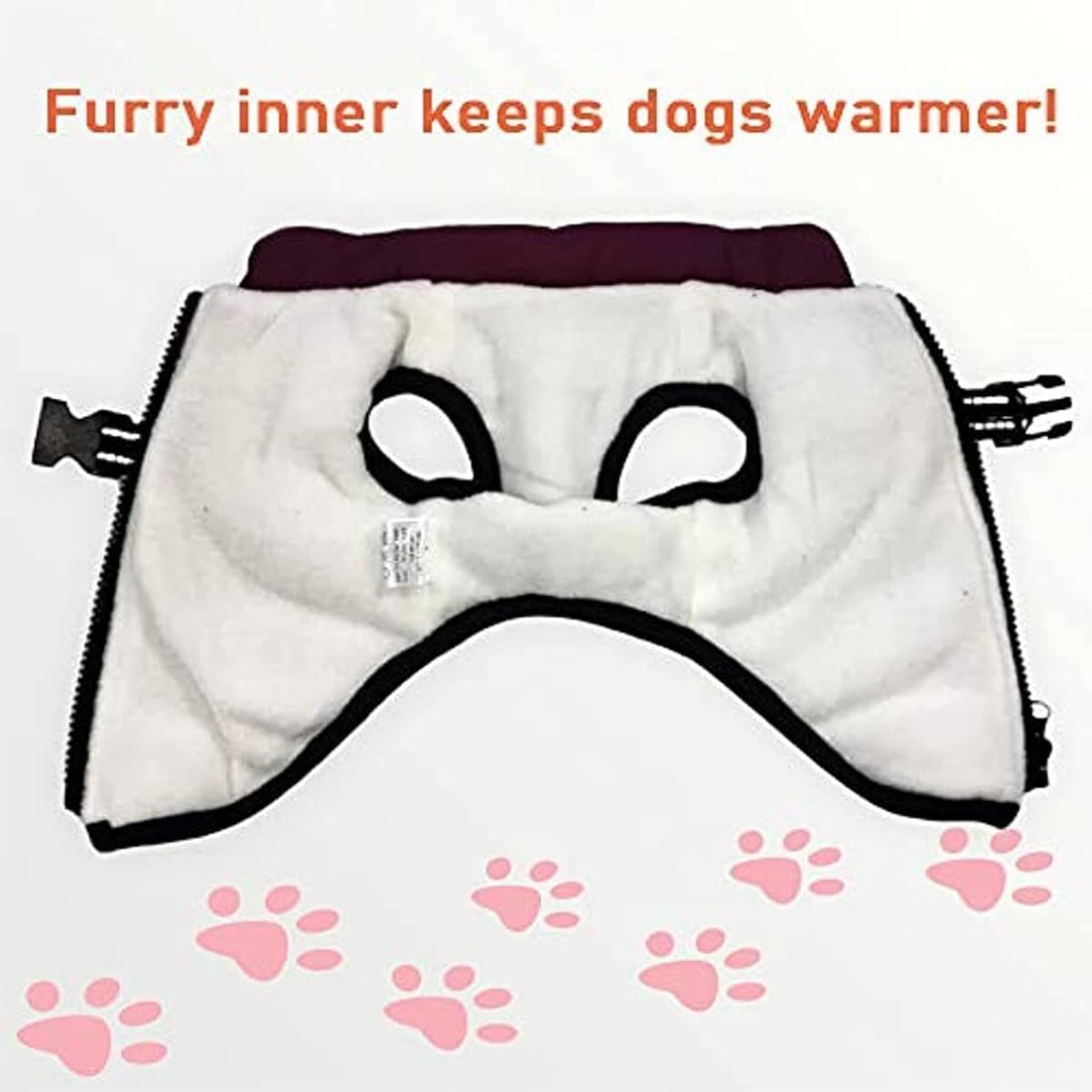 3 in 1 Winter Jacket for Dogs, Waterproof Windproof Dog Snow Jacket with Harness and Zipper, Pet Outdoor Jacket for Small Medium Large Dogs/Cats (Purple, 5XL)